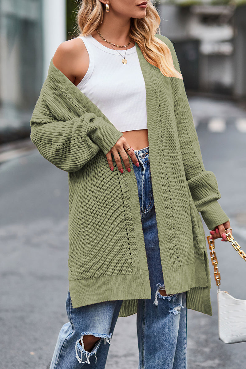 Florcoo Solid Pocket Cardigan for Effortless Style