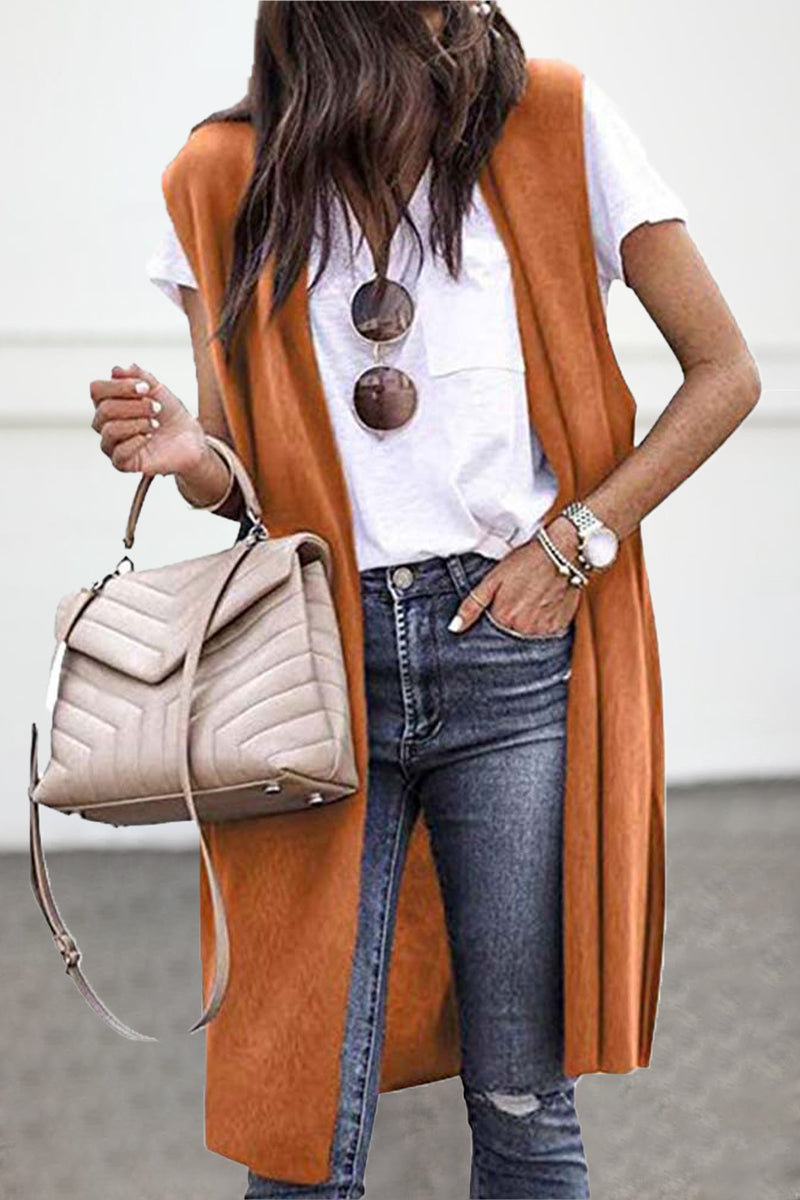 Florcoo Street Solid Cardigan Vests in 9 Stylish Colors