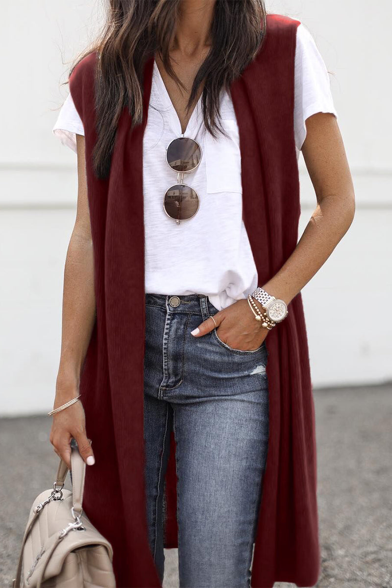 Florcoo Street Solid Cardigan Vests in 9 Stylish Colors