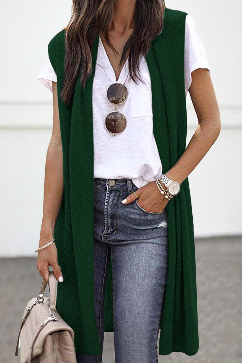 Florcoo Street Solid Cardigan Vests in 9 Stylish Colors
