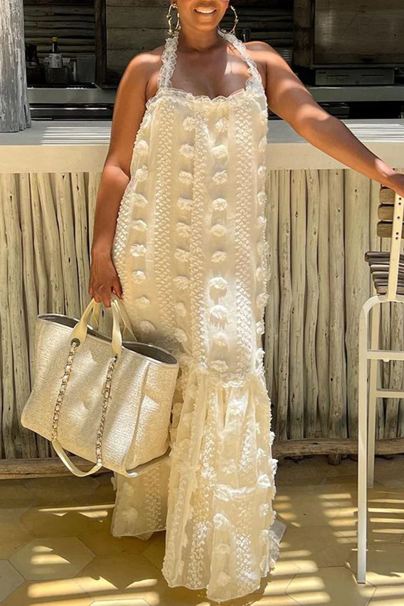 Casual British Style Solid Patchwork Halter A Line Dresses(6 Colors) - Fashionpara