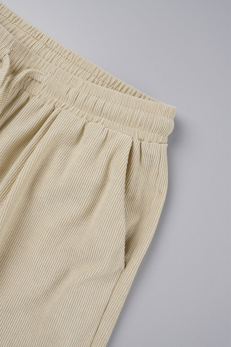 Casual Solid Patchwork Turndown Collar Long Sleeve Two Pieces(5 Colors) - Fashionpara