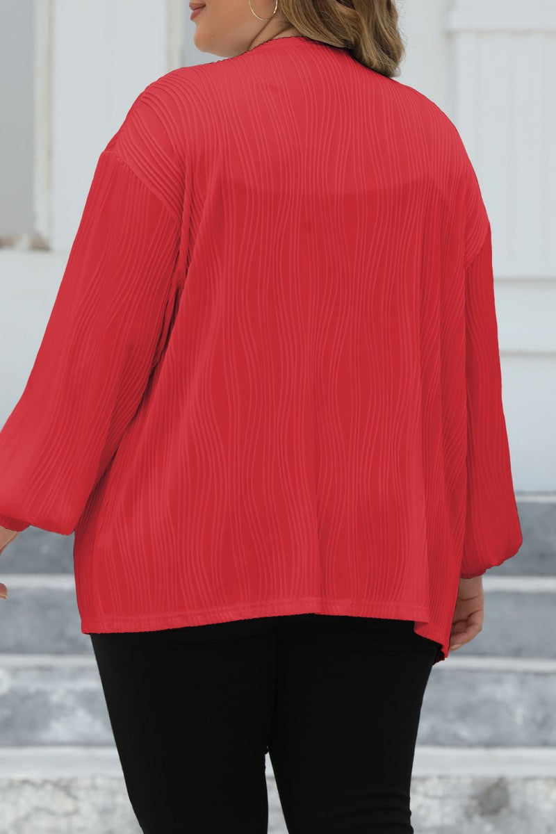 Florcoo Plus Size Solid Cardigan for Effortless Style