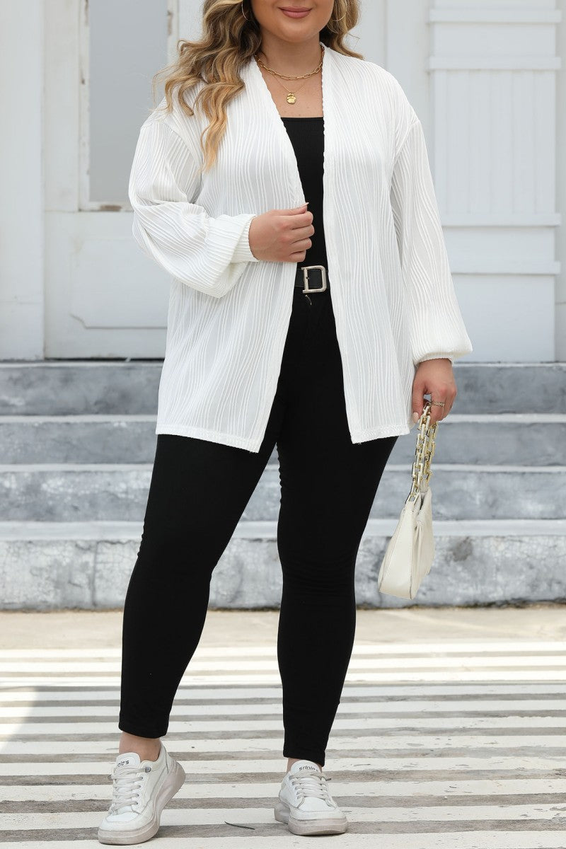 Florcoo Plus Size Solid Cardigan for Effortless Style