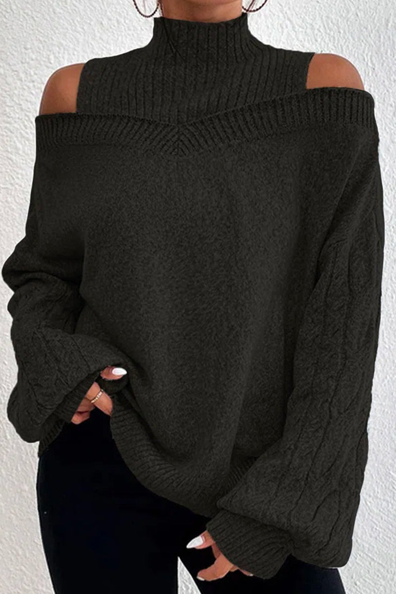 Bohonini Casual Hollowed Out Turtleneck Sweater in 7 Colors