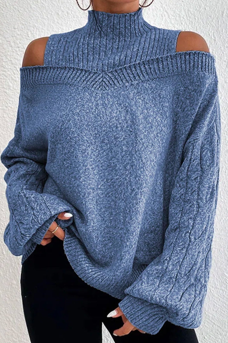 Bohonini Casual Hollowed Out Turtleneck Sweater in 7 Colors