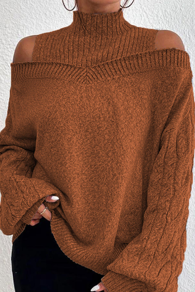 Bohonini Casual Hollowed Out Turtleneck Sweater in 7 Colors