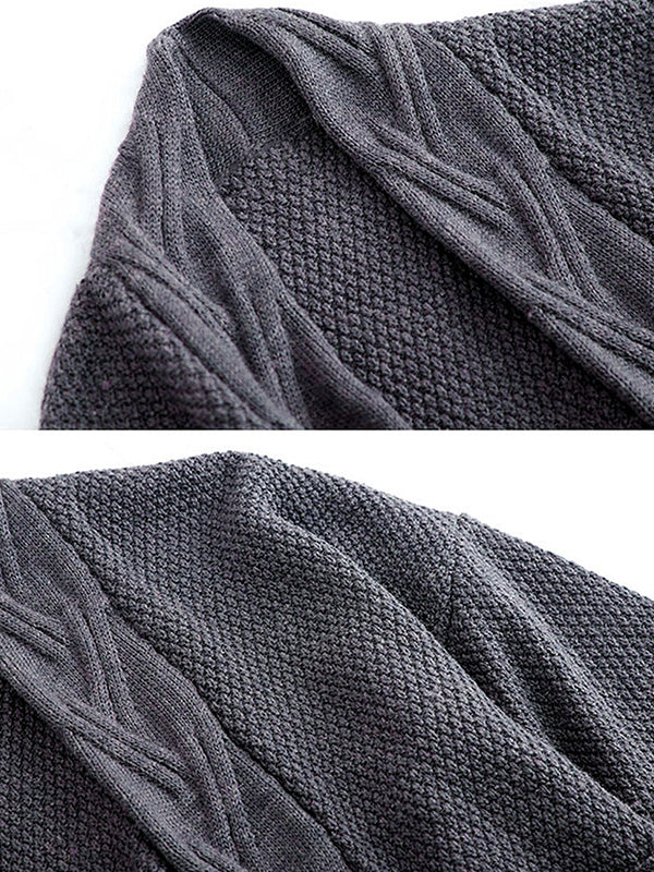 Diamond Long Cardigan Sweater with Pocket 13