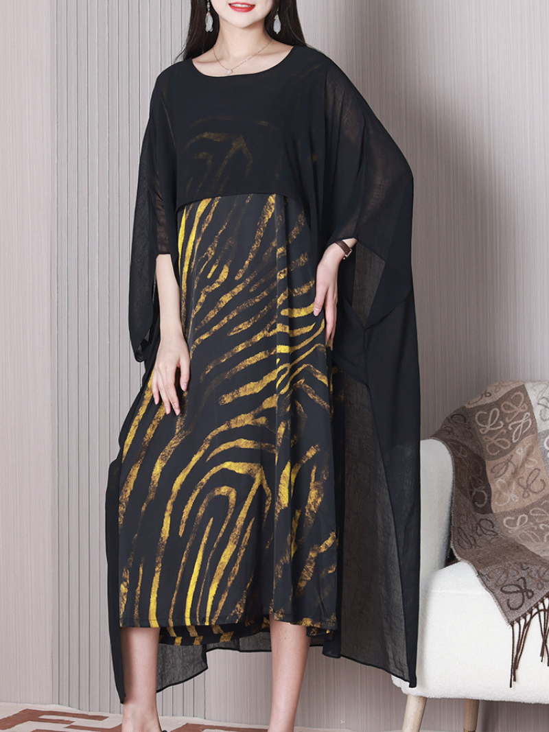 Remember Me Round Neck A-line Dress - Fashionpara