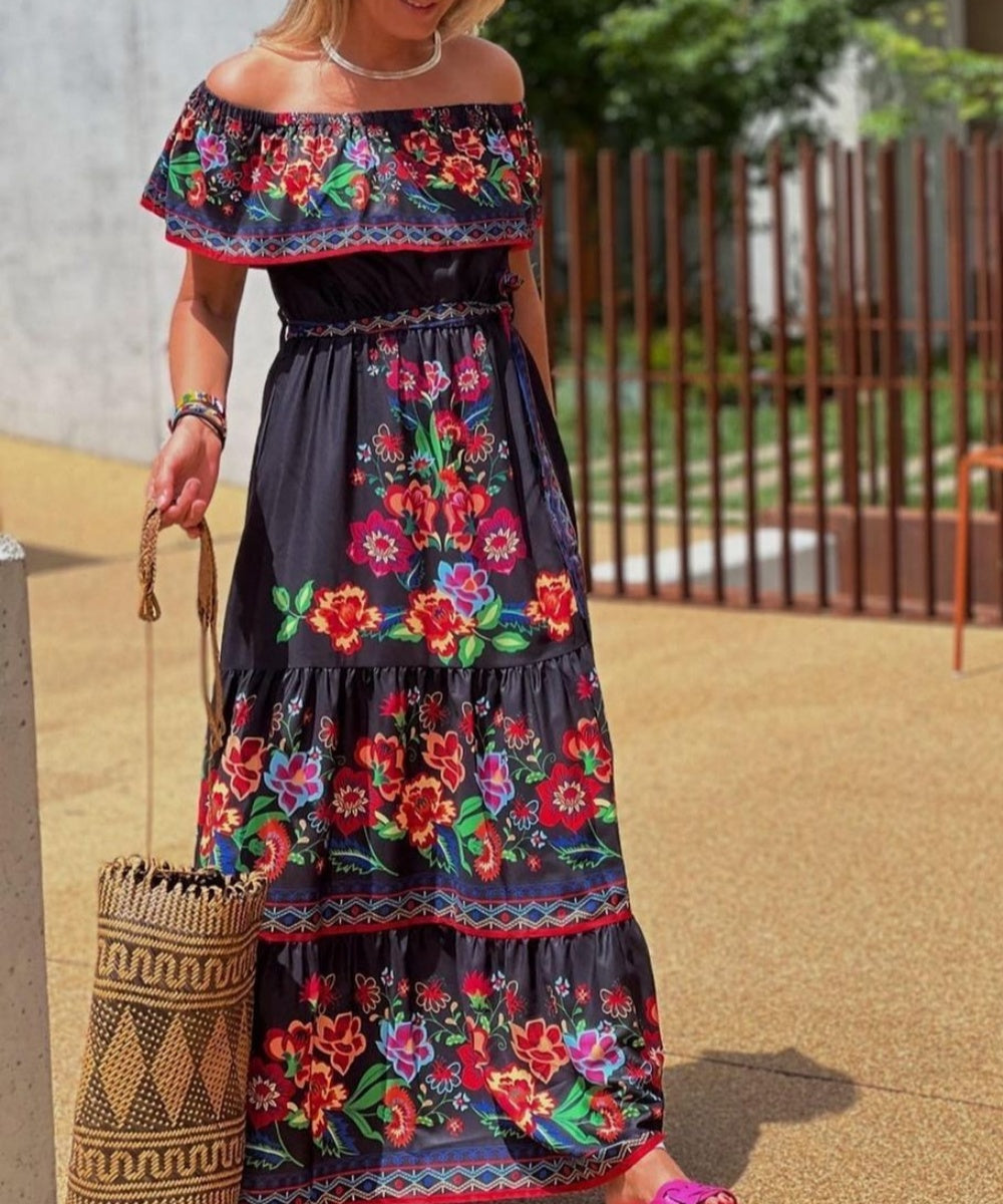 Soft Beach Specialty Print Dress - Fashionpara