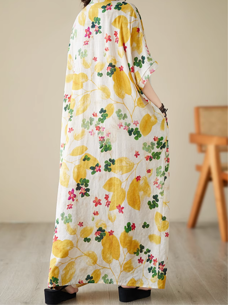 Sunset Serenad Pattern Beach Kaftan Dress - Fashionpara