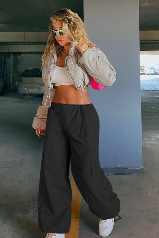 Hip Hop Drawstring Cargo Loose Casual Versatile Pants