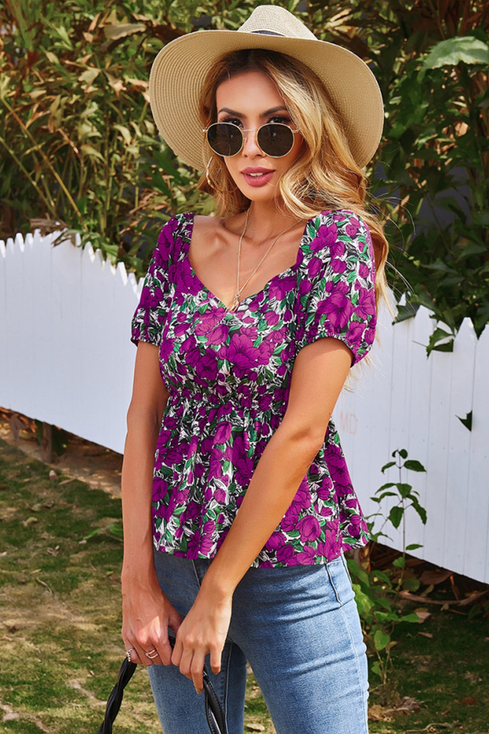 Printed Short-Sleeved Pullover