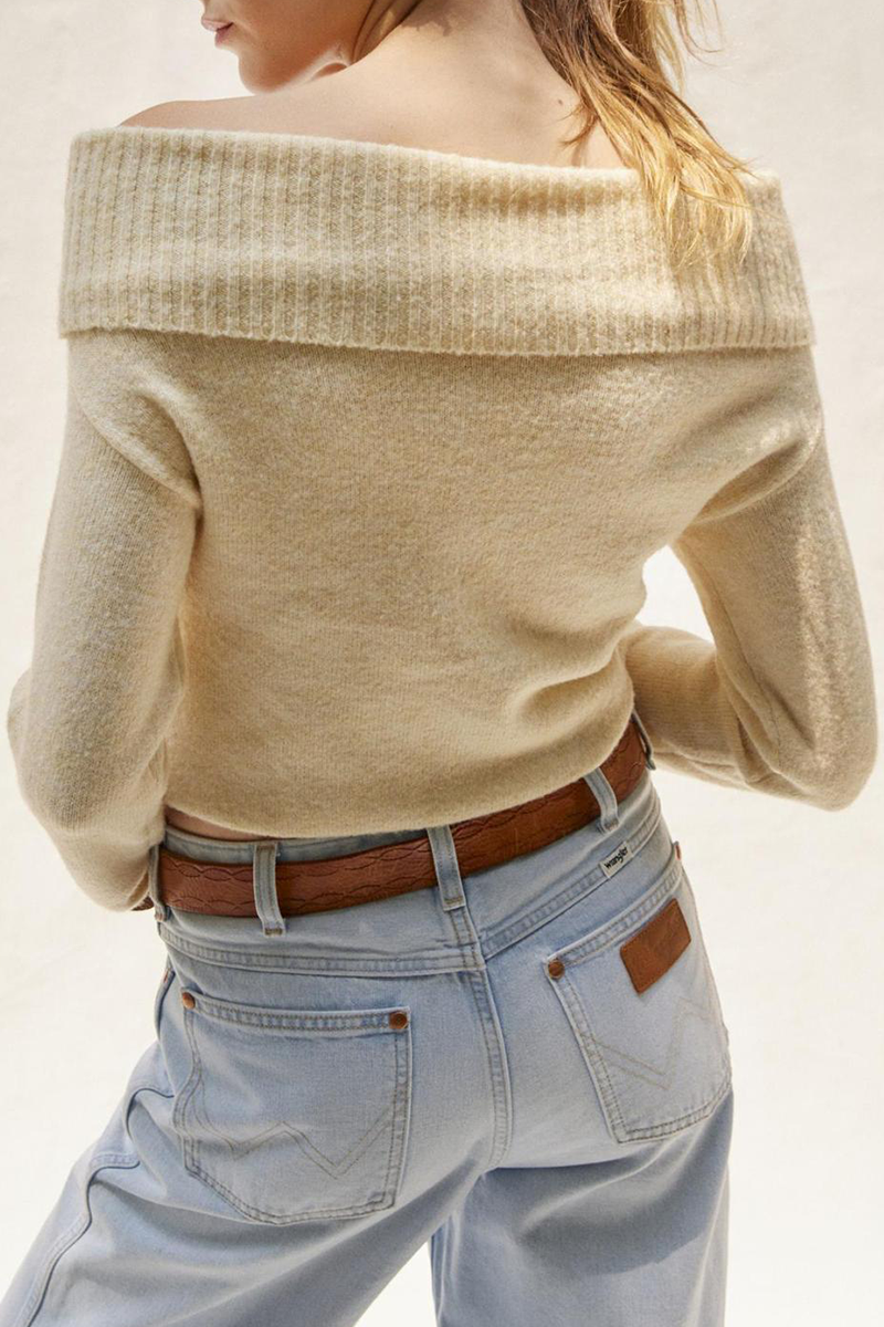 Bohonini Backless Off the Shoulder Sweater in 5 Colors