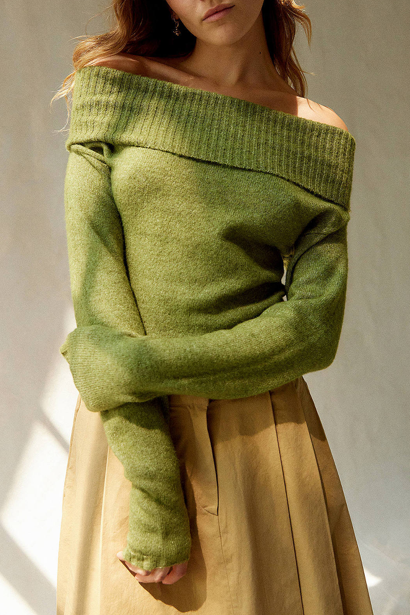 Bohonini Backless Off the Shoulder Sweater in 5 Colors