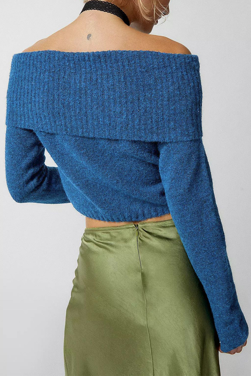 Bohonini Backless Off the Shoulder Sweater in 5 Colors