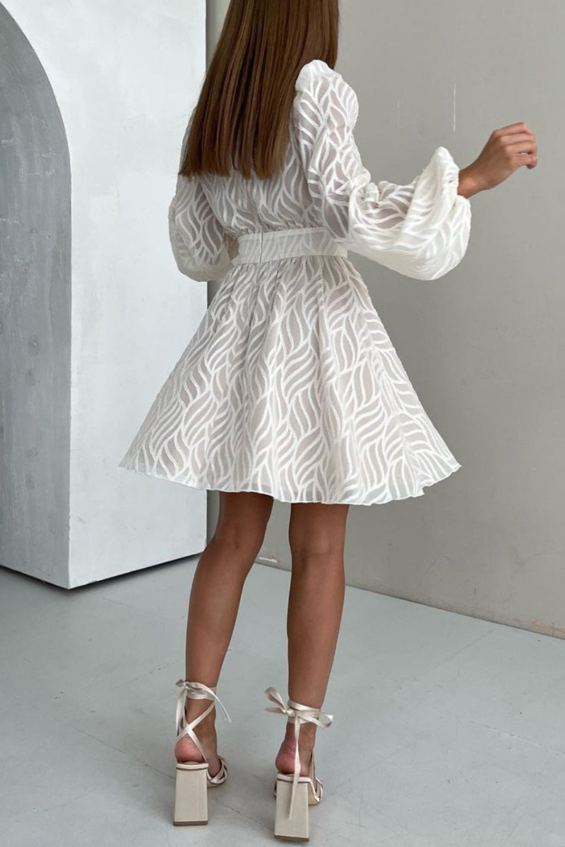 Sweet Solid V Neck A Line Dresses - Fashionpara