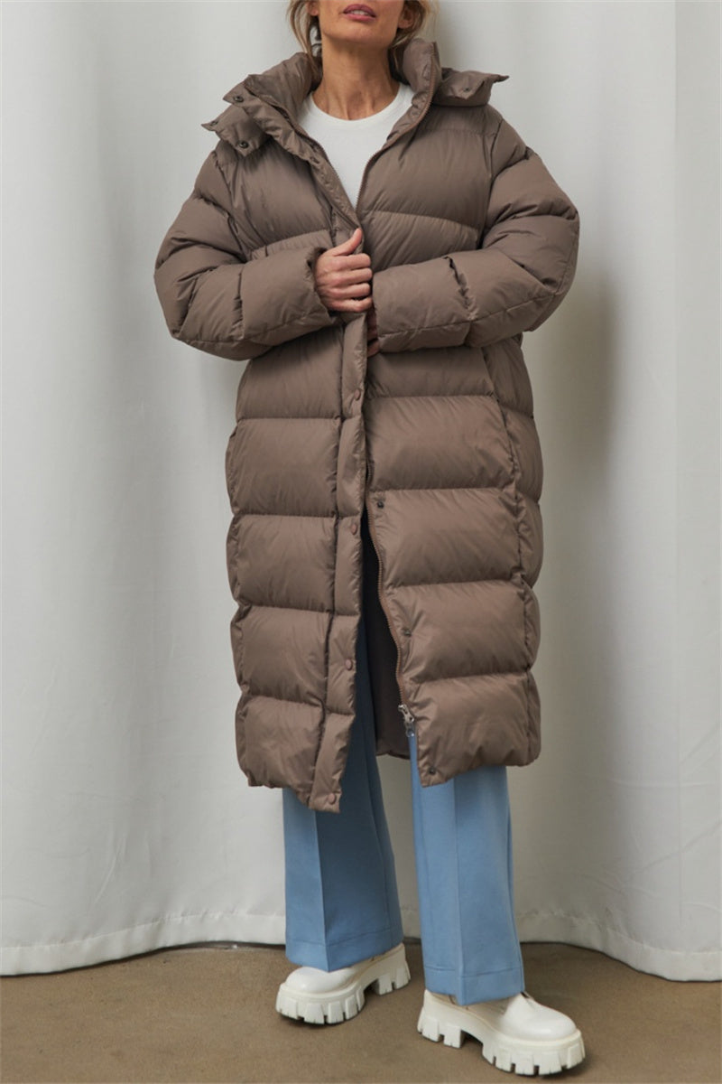 Bohonini Casual Hooded Patchwork Down Jacket for All Seasons