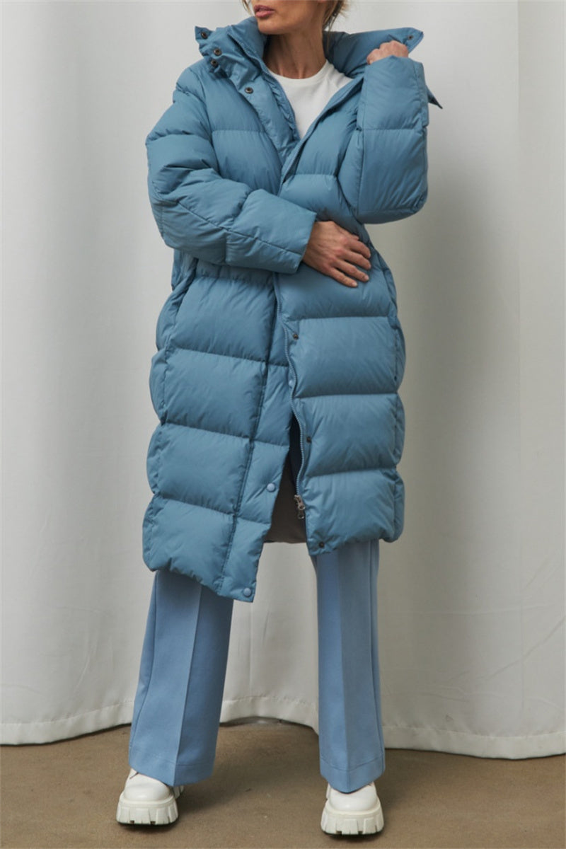 Bohonini Casual Hooded Patchwork Down Jacket for All Seasons