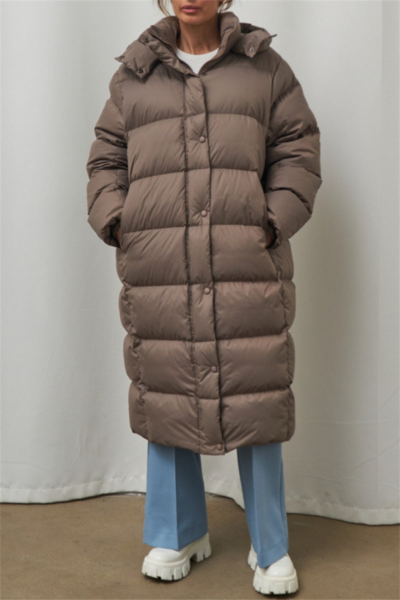 Bohonini Casual Hooded Patchwork Down Jacket for All Seasons