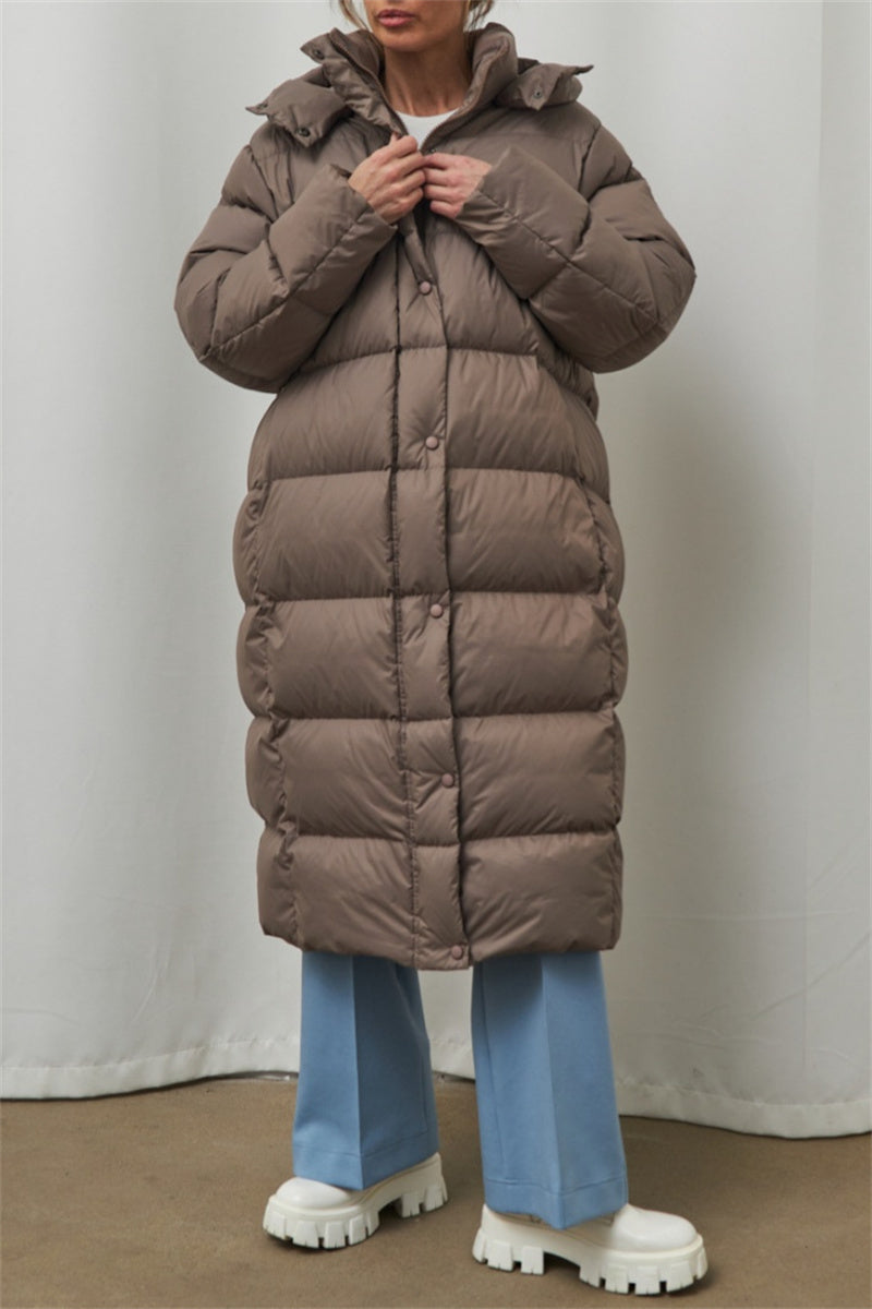 Bohonini Casual Hooded Patchwork Down Jacket for All Seasons