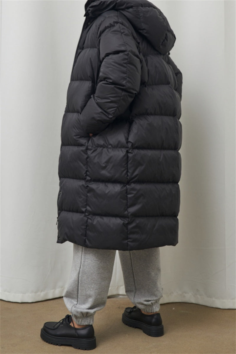 Bohonini Casual Hooded Patchwork Down Jacket for All Seasons