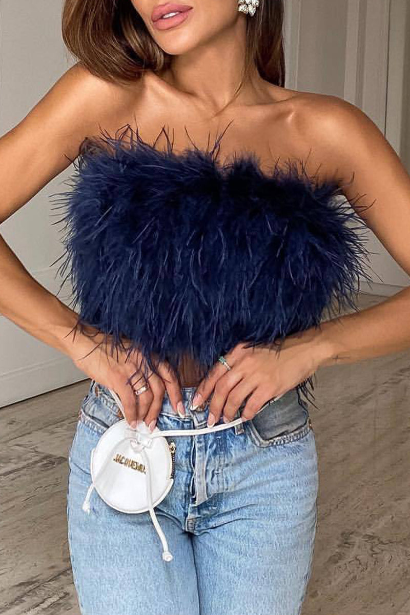 Sexy Solid Strapless Tops - Fashionpara