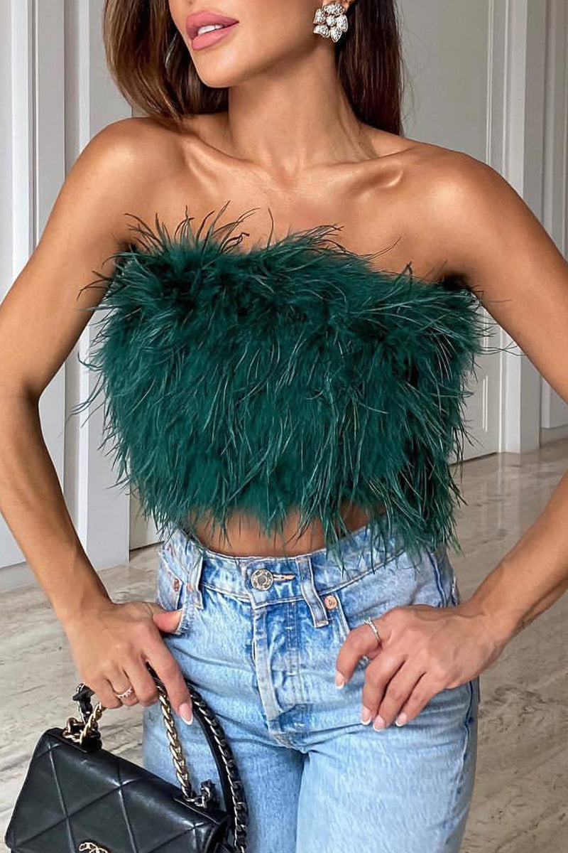 Sexy Solid Strapless Tops - Fashionpara