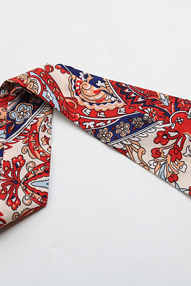 Bohemian Vintage Geometric Print Tassel Asymmetrical Halter Tops