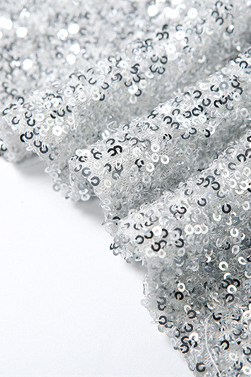 Sexy Party Solid Sequins Backless Halter Wrapped Skirt Dresses - Fashionpara
