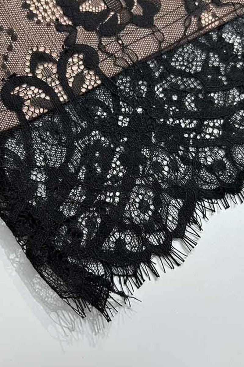 Sexy Party Solid Lace V Neck Wrapped Skirt Dresses
