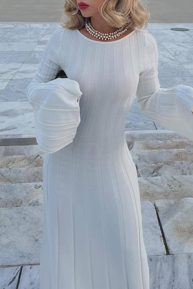 Sexy Solid Frenulum Backless O Neck One Step Skirt Dresses - Fashionpara