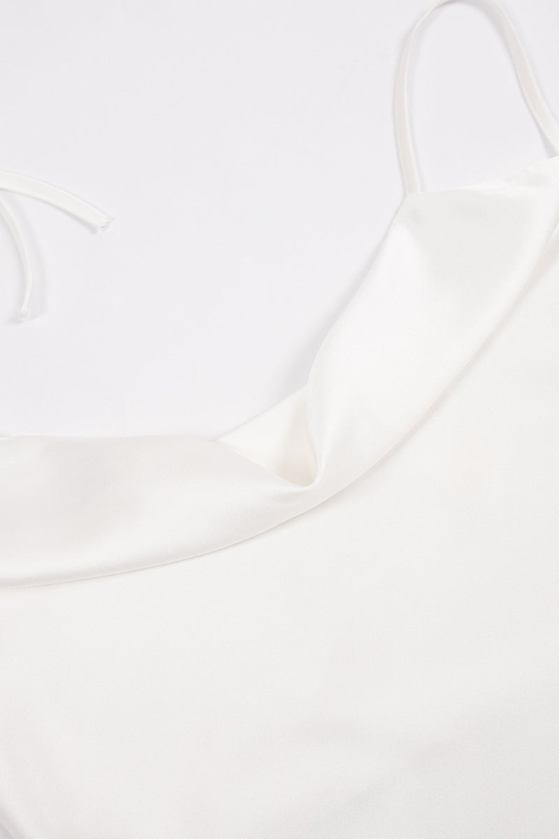 Sexy Solid Bandage Backless Slit U Neck Sling Dresses - Fashionpara