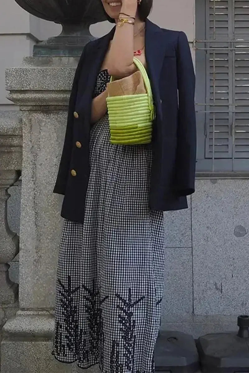 Sexy Print Ripple Backless Sling Dresses  Fashionpara