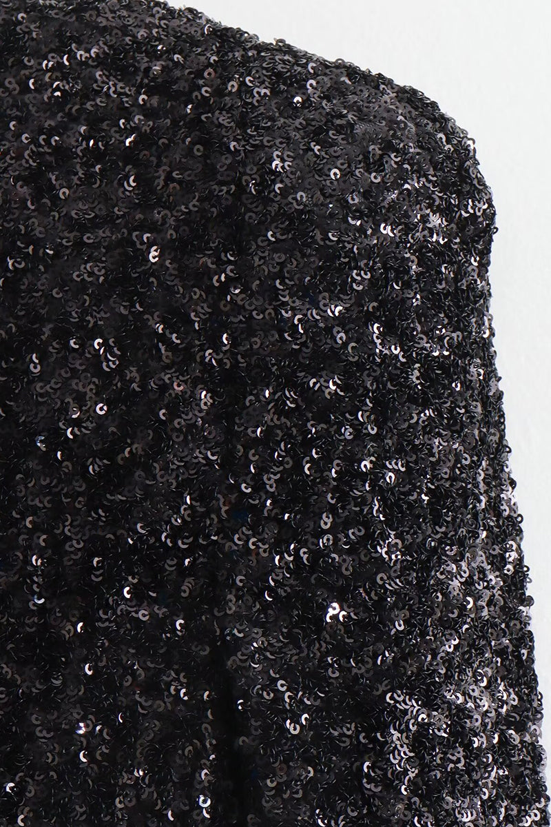 Elegant Solid Sequins Backless O Neck Evening Dresses - Fashionpara