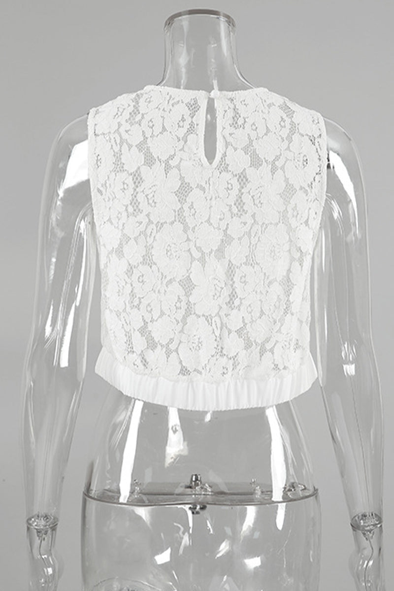 Sexy Solid Lace V Neck Tops - Fashionpara