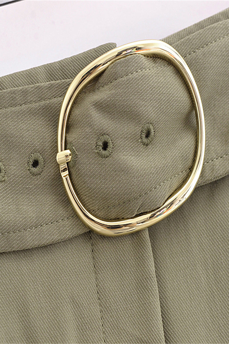 Casual Street Solid Color Pocket Ruched With Belt Strapless Sleeveless Two Pieces - Fashionpara