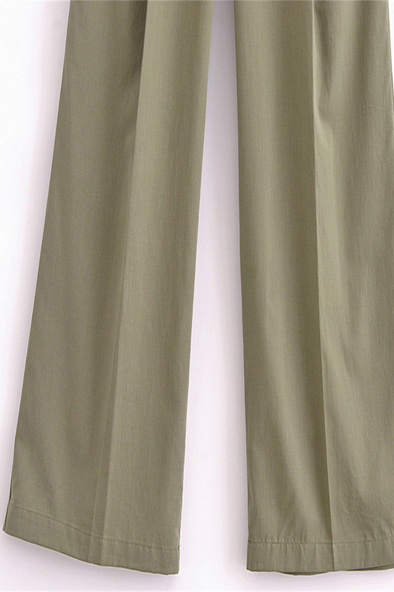 Casual Street Solid Color Pocket Ruched With Belt Strapless Sleeveless Two Pieces - Fashionpara