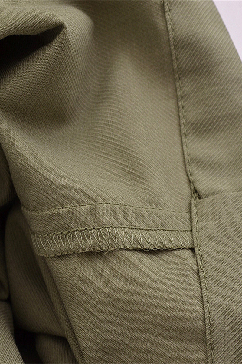 Casual Street Solid Color Pocket Ruched With Belt Strapless Sleeveless Two Pieces - Fashionpara