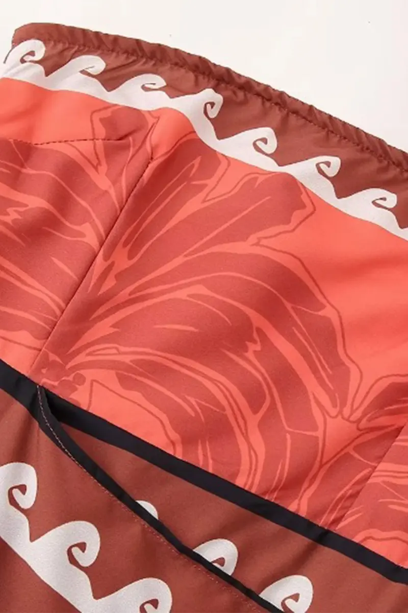 Sexy Vacation Floral Print Strapless Strapless Dresses  Fashionpara