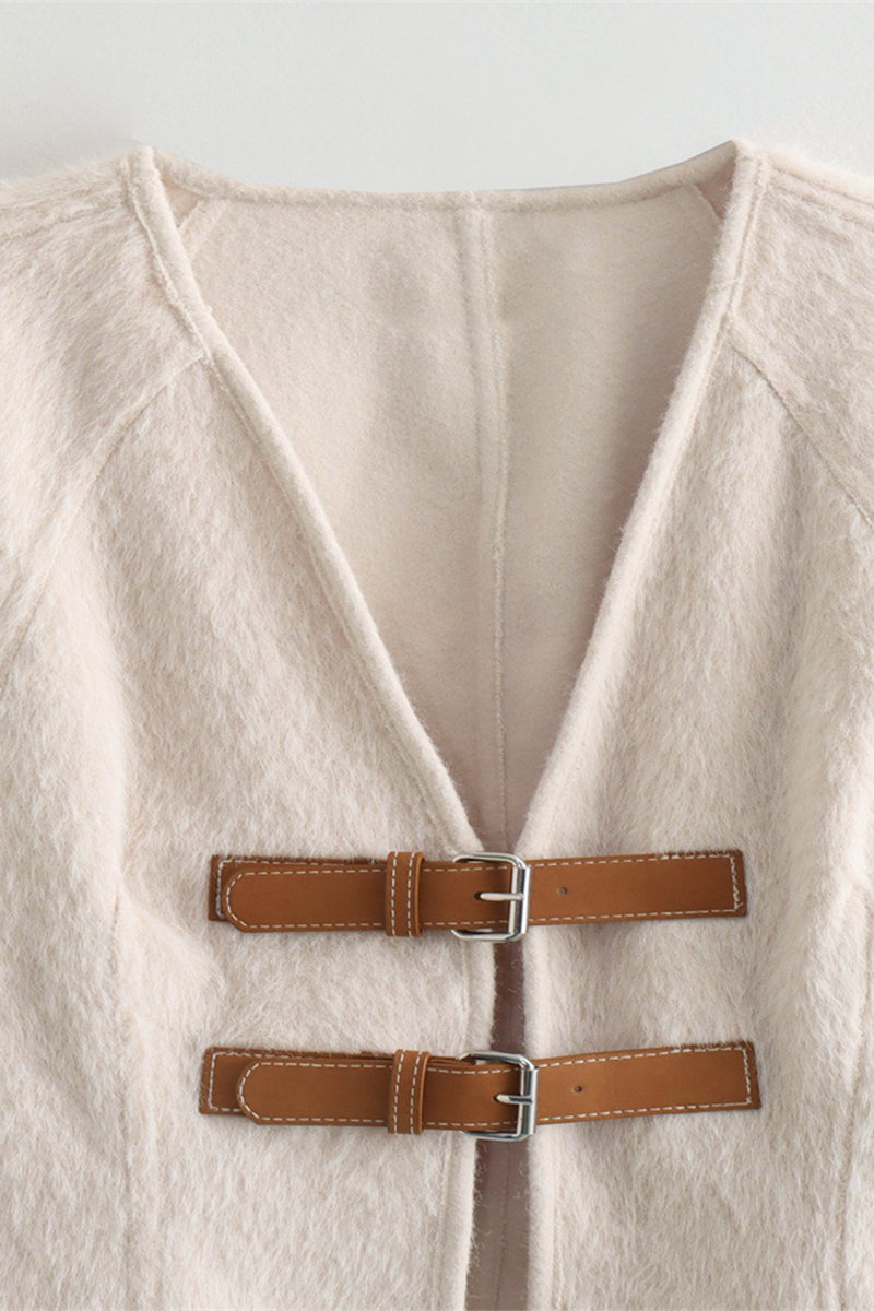 Sophisticated V Neck Patchwork Blazer for Effortless Style