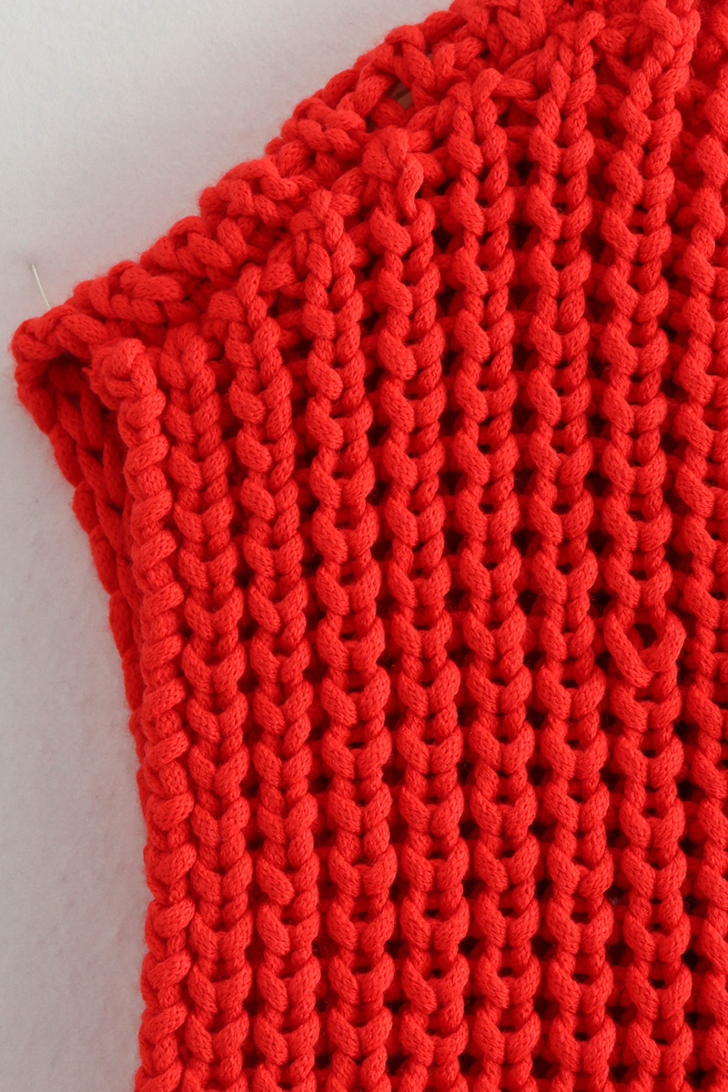 Casual Solid Color Pocket Sweater with Button Detail