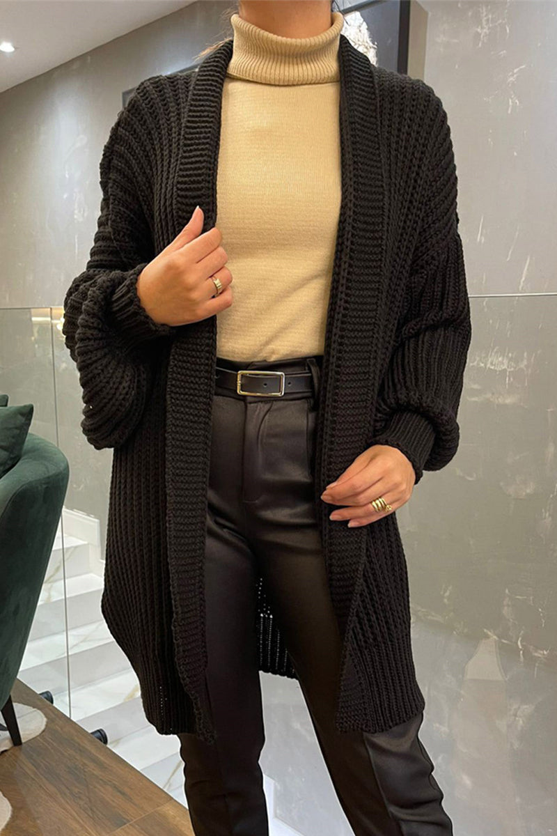 Bohonini Casual Solid Color Weave Cardigan for Everyday Wear