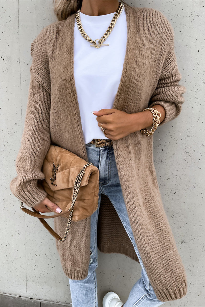 Flornana Casual Weave Cardigan - Stylish Comfort in 3 Colors