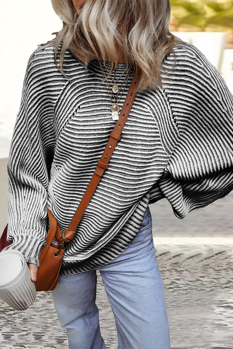 Bohonini Casual Stripe Texture Sweater for Everyday Style