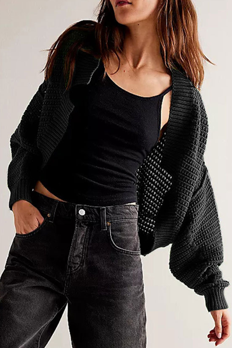 Bohonini Casual Solid Color Woven Cardigan for Everyday Wear