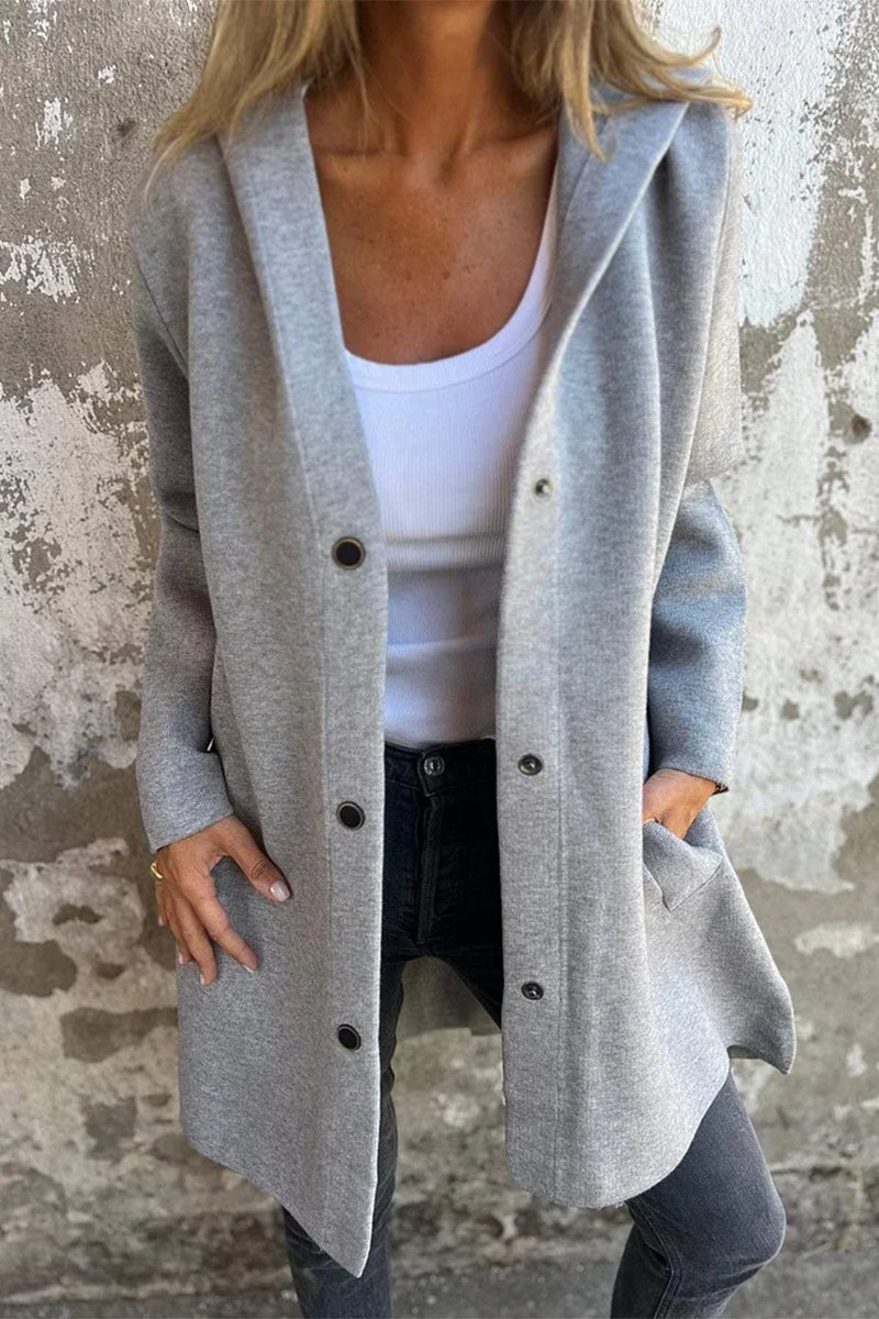 Bohonini Casual Solid Color Blazer with Pocket Buttons