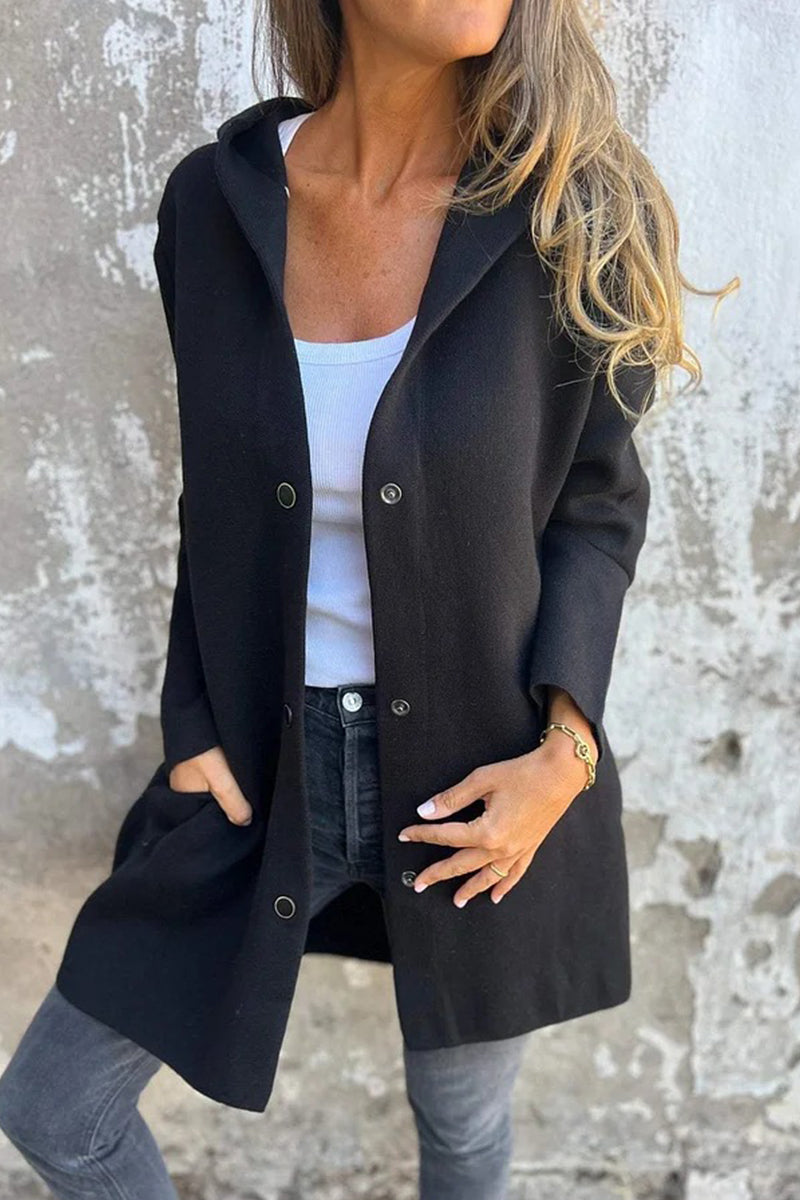 Bohonini Casual Solid Color Blazer with Pocket Buttons