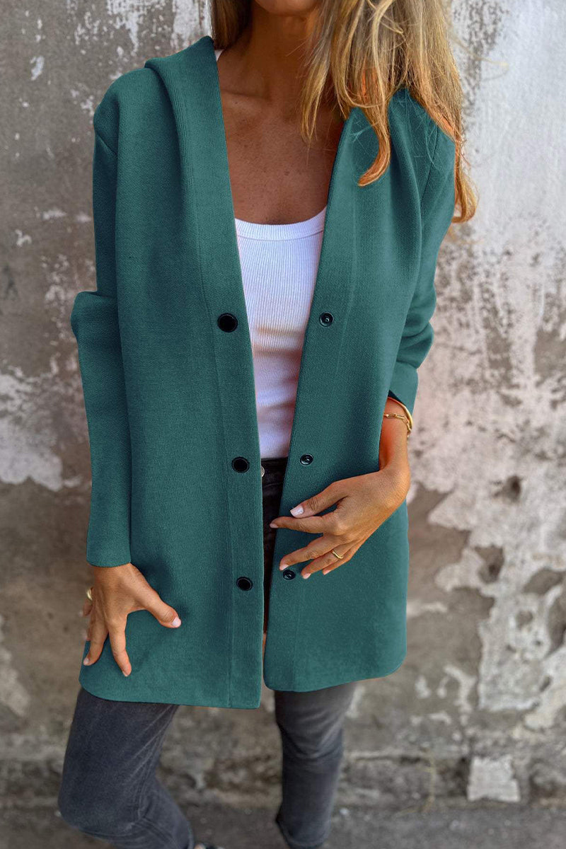 Bohonini Casual Solid Color Blazer with Pocket Buttons