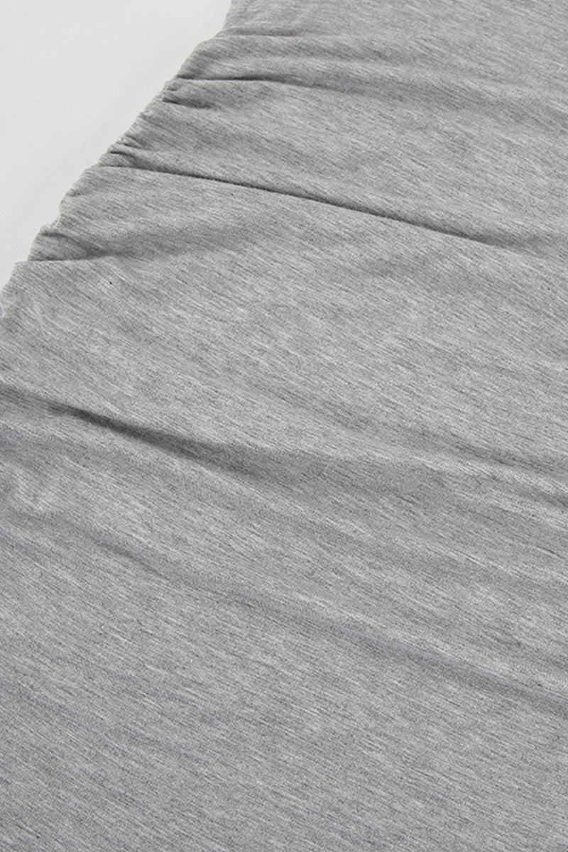 Sexy Ruched Irregular Off Shoulder Wrapped Skirt Dresses - Fashionpara